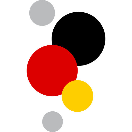 Auf diesem Bild sind 5 Punkte abgebildet, die sich auch im Logo der XStandards Einkauf wiederfinden. Sie haben die Farben rot, schwarz, grau und gelb.